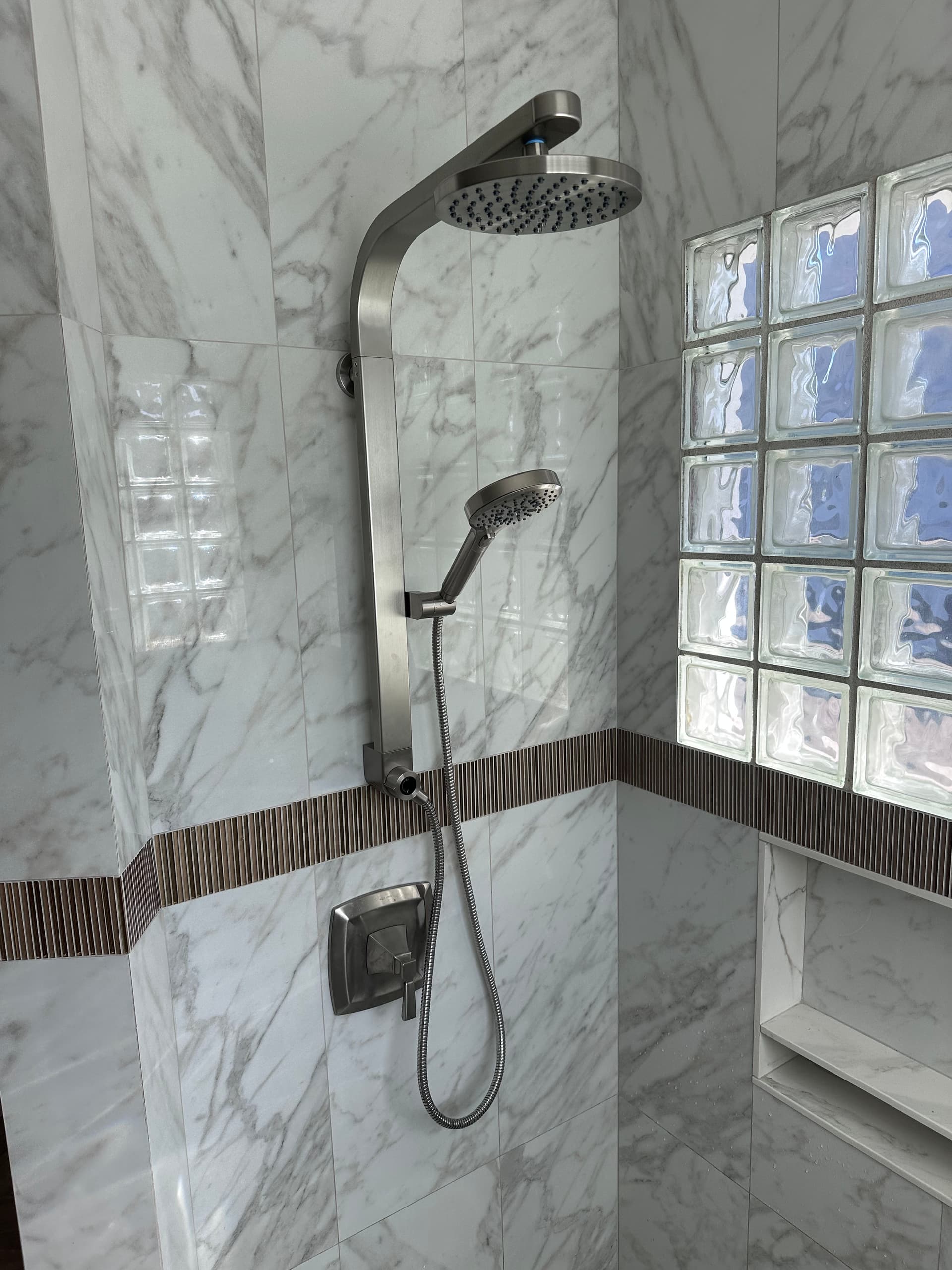 Sleek Shower Transformation with A&C Garcia Plumbing