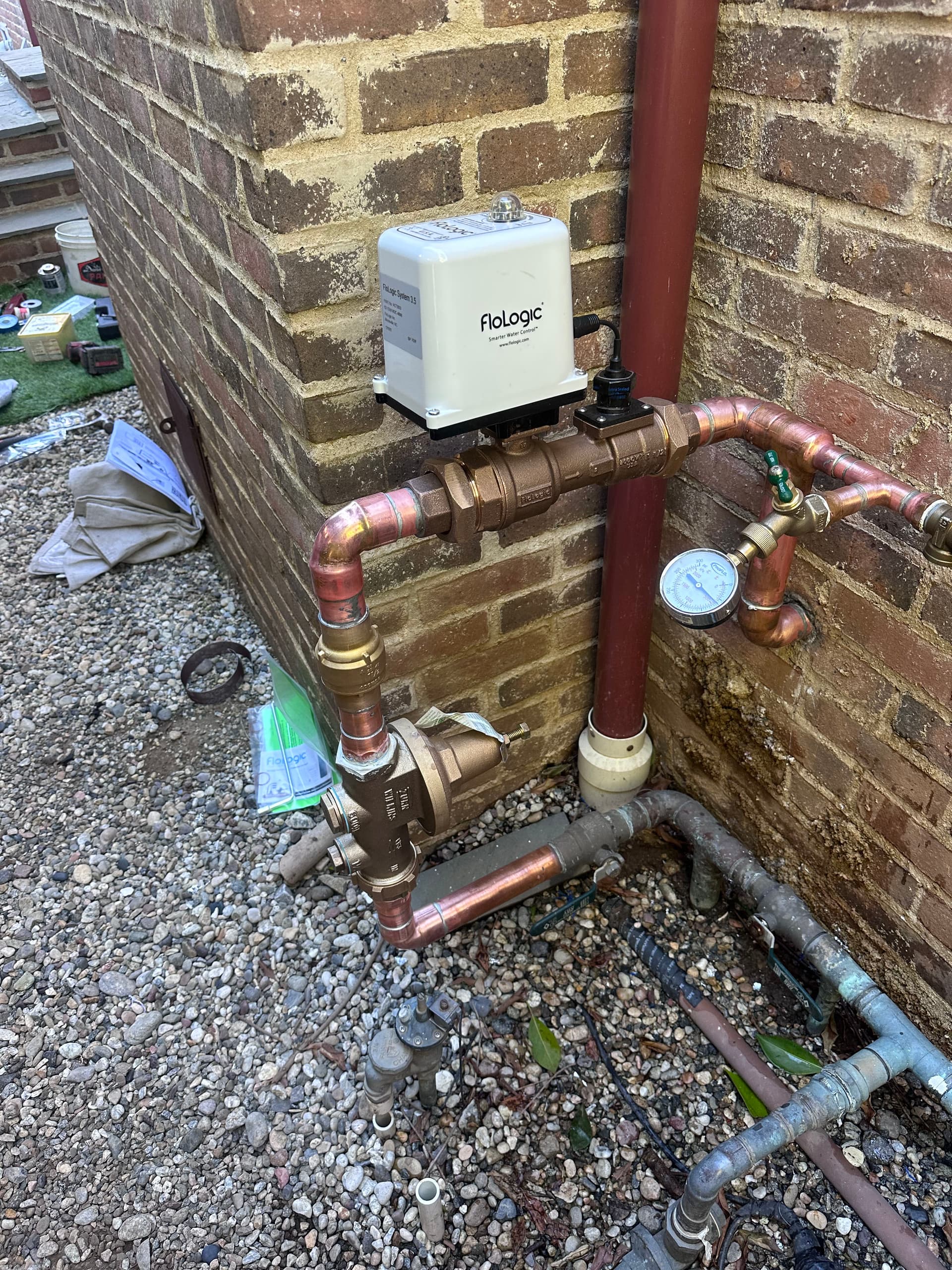 Gallery photos for Sleek Copper Piping Upgrade with FloLogic Installation: Image #1